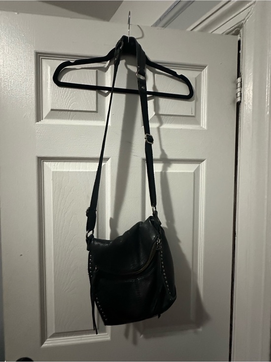 The Sak Handbags - The Sak Black Leather Crossbody with Stud Accents